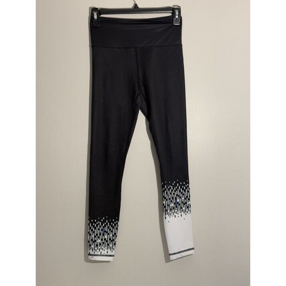 ZYIA ACTIVE Leggings Womens 2 Pixel Black Blue White Bottom  High Rise